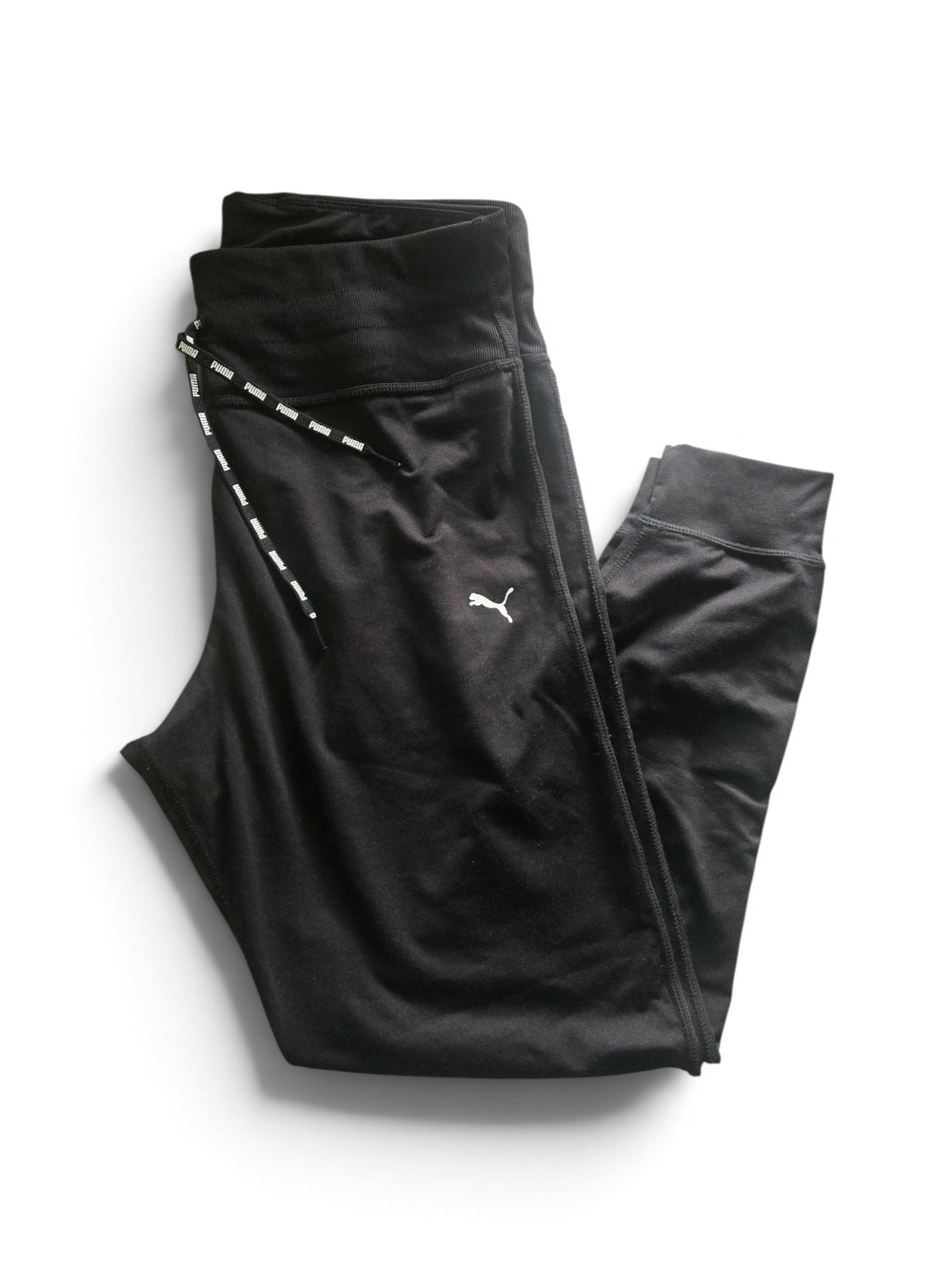 Puma Black Kids' Logo Joggers with Contrast Drawcord